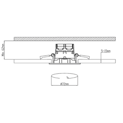 3 Spot Led Encastrable argent