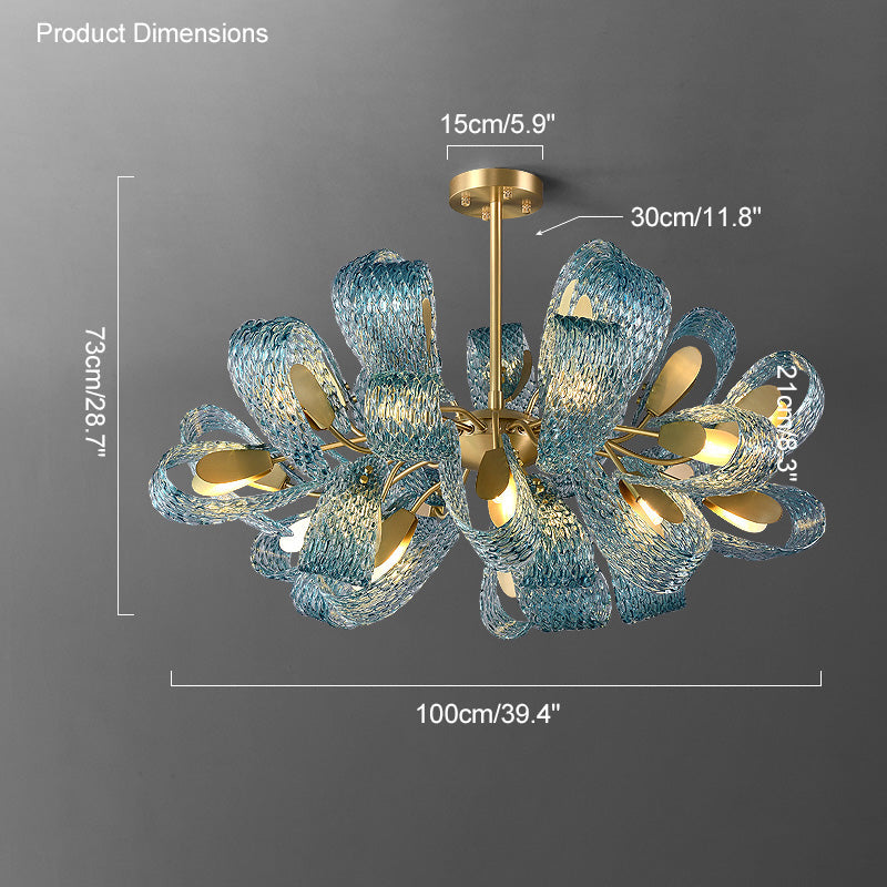Peacock Artistic Glass Chandelier