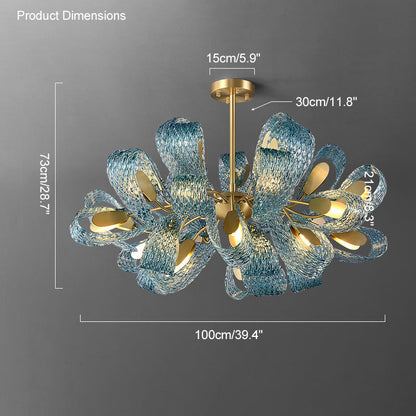 Peacock Artistic Glass Chandelier
