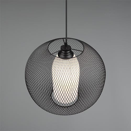 Luminaire Suspendu Noir Industriel
