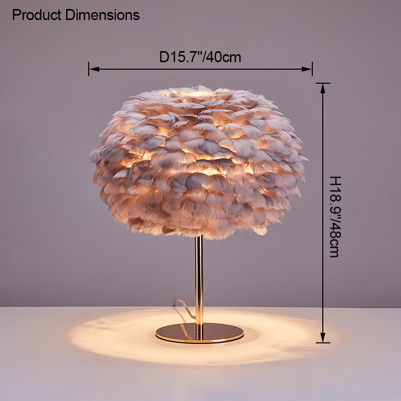 Table Lamp - Globe Feather