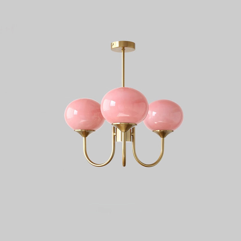 Pink Glass Bubble Chandelier - Glamour Rose