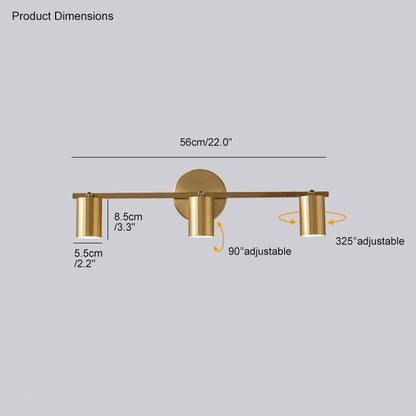 3-Light Bathroom Mirror Wall Light