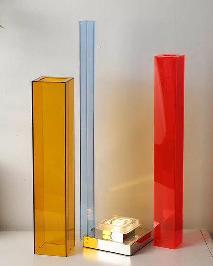 Lampadaire Colonne Rouge à LED