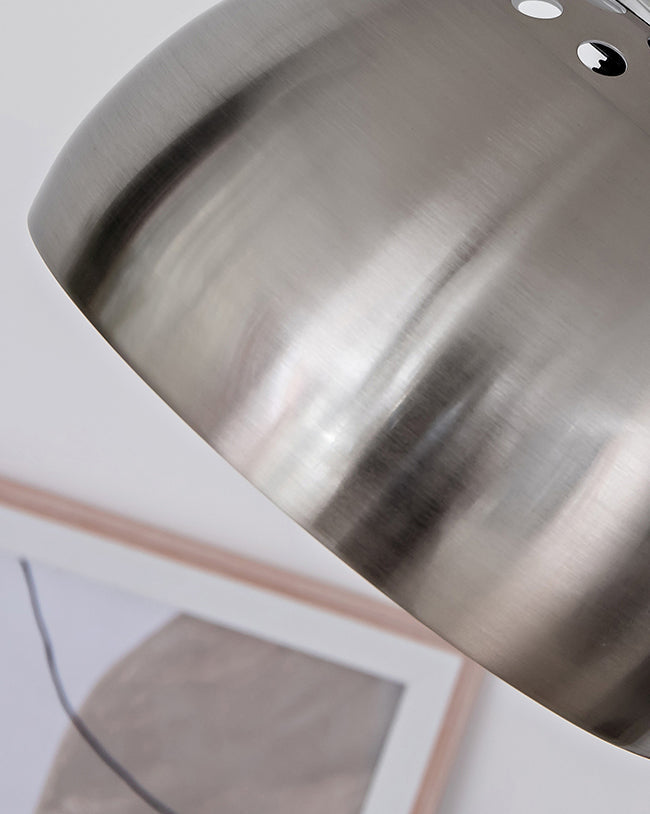 Arc Floor Lamp with Stainless Steel Dome Shade