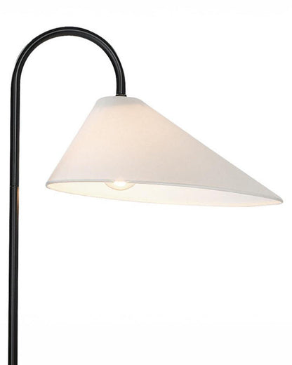 Lampadaire Col de Cygne avec Abat-Jour en Tissu