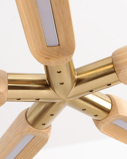 Luminis 3/5 Lights Wooden Chandelier