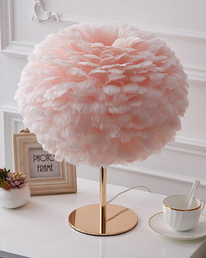 Table Lamp - Globe Feather
