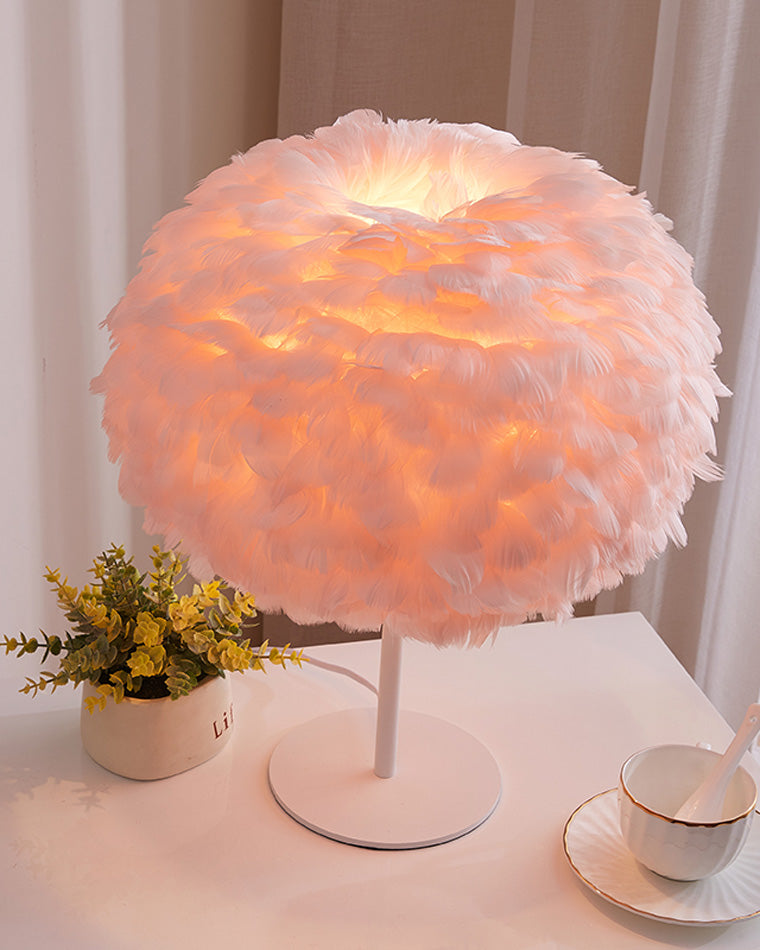 Table Lamp - Globe Feather