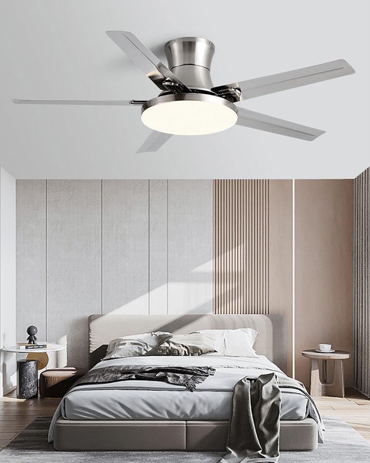 Slim Metal Ceiling Fan – Integrated LED