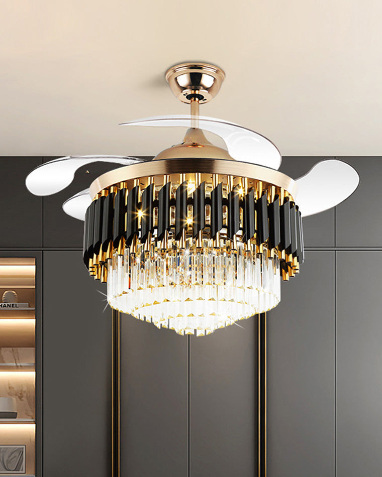 CrystalLux retractable fan