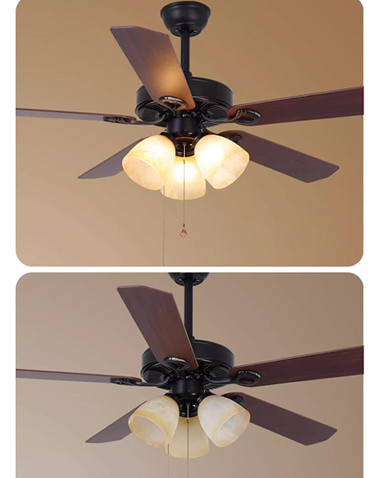 Borealys Vintage Glass Fan Chandelier