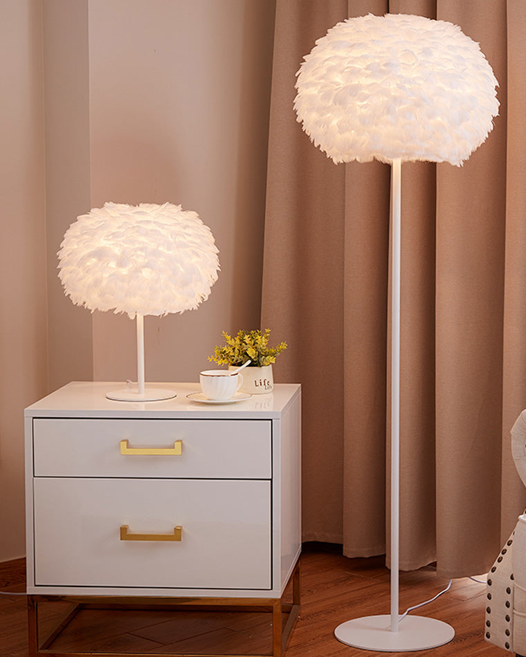 Table Lamp - Globe Feather