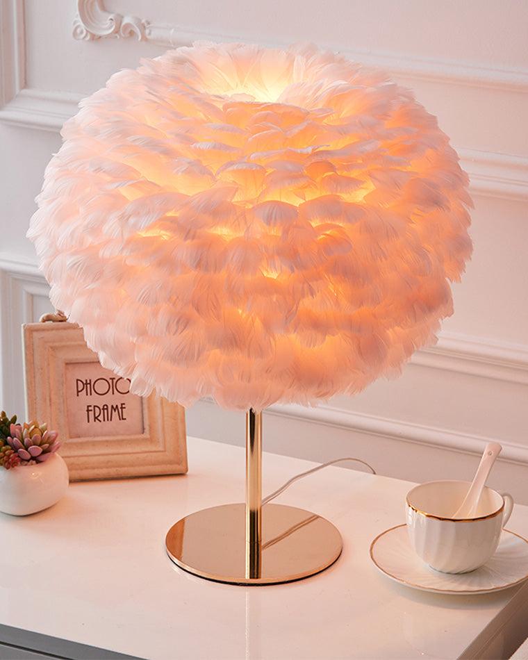Table Lamp - Globe Feather
