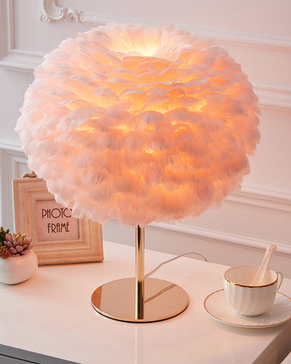 Table Lamp - Globe Feather
