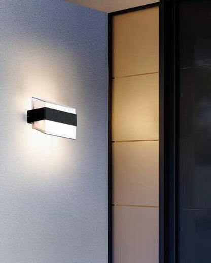 Applique Murale Extérieure GeoLumen Noir – Design Géométrique Moderne