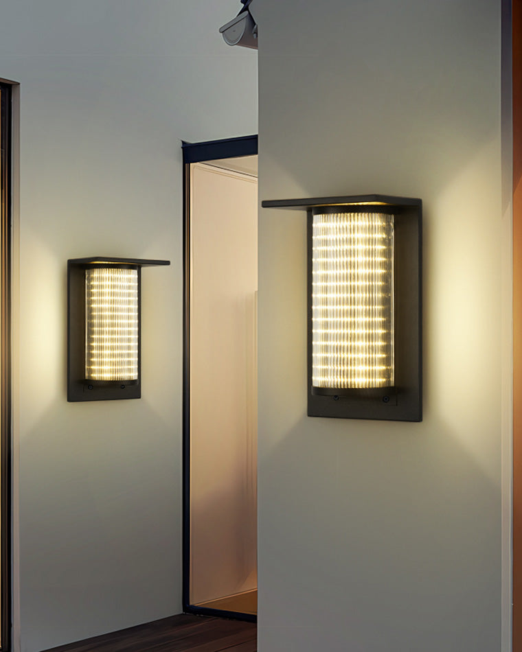 Black Eclipse Solar Sconce – Energy-Efficient Outdoor Wall Lighting