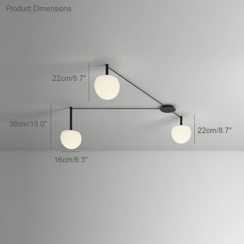 Frosted Glass Globe Ceiling Light
