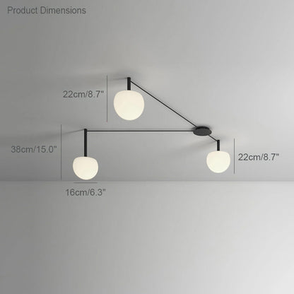 Frosted Glass Globe Ceiling Light