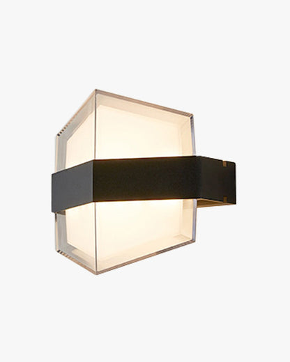 Applique Murale Extérieure GeoLumen Noir – Design Géométrique Moderne