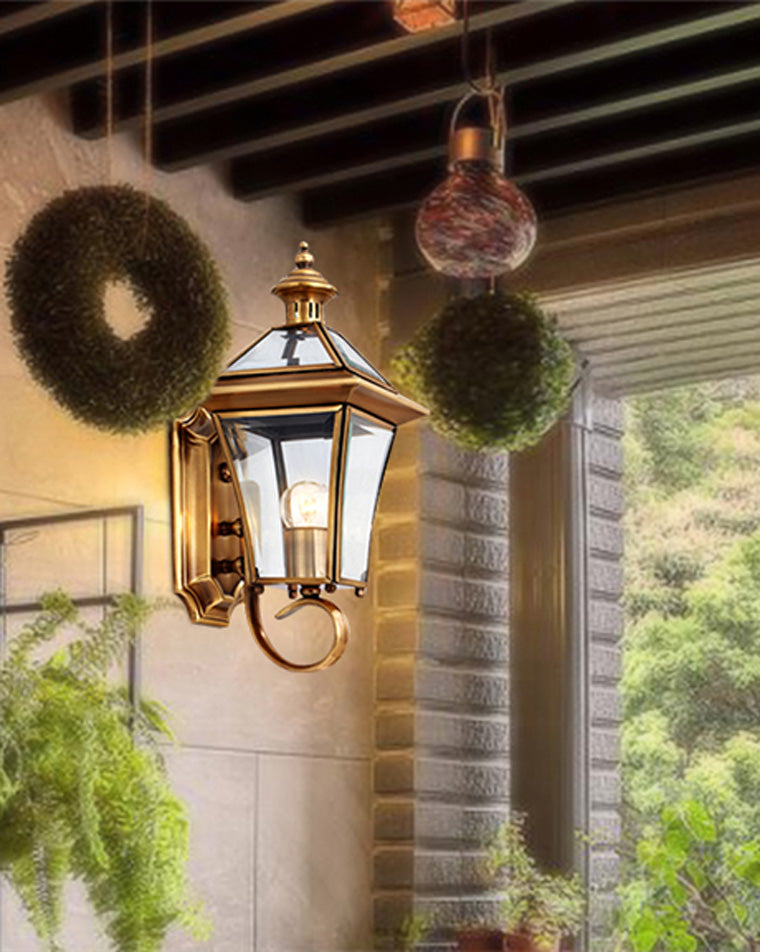 Solaria Outdoor Wall Light – Gold and Elegant