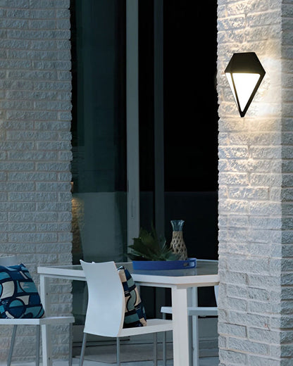 Prisma Black Outdoor Wall Sconce – Elegant Geometric Glow