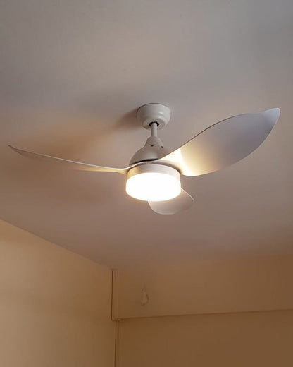 Modern White Elegance Ceiling Light with Fan