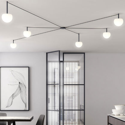 Frosted Glass Globe Ceiling Light
