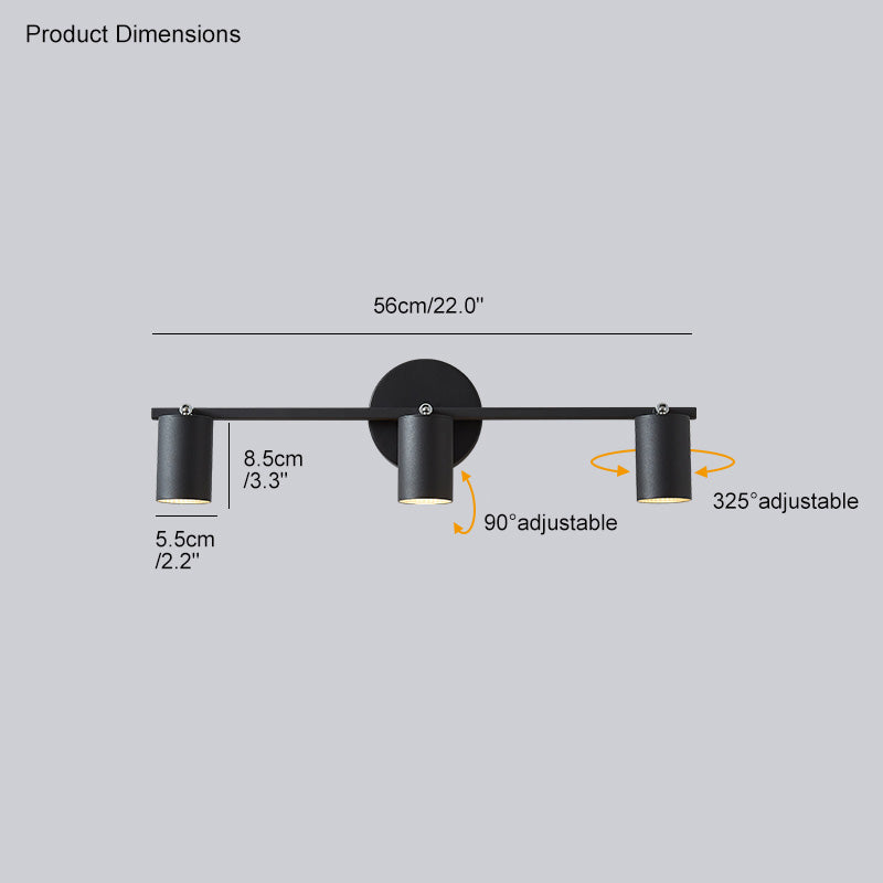 3-Light Bathroom Mirror Wall Light