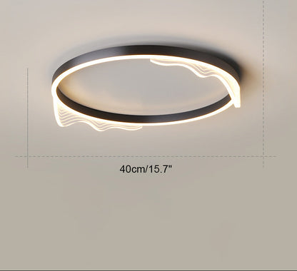 Dimmable Round Wavy Ceiling Light