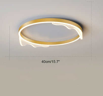 Dimmable Round Wavy Ceiling Light