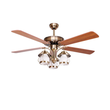Vintage Ceiling Fan with LED Chandelier