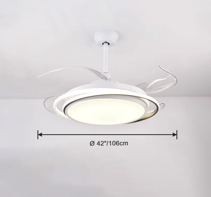 AeroFold Retractable Ceiling Fan with Integrated LED Lighting
