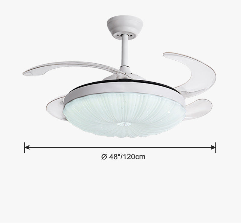 BrightFlow Versatile Lighting Retractable Ceiling Fan