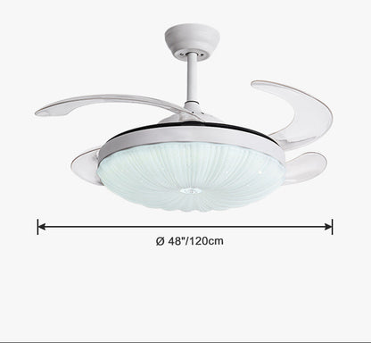 BrightFlow Versatile Lighting Retractable Ceiling Fan
