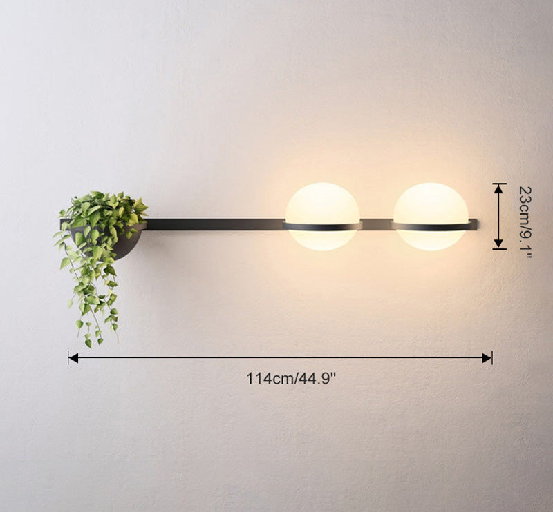 Plant Globe Wall Light
