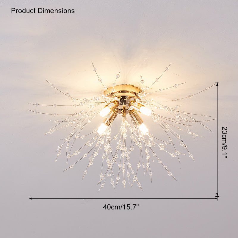 Dandelion Crystal Ceiling Light