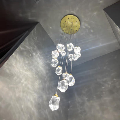 Crystal Rain Chandelier - Natural Elegance