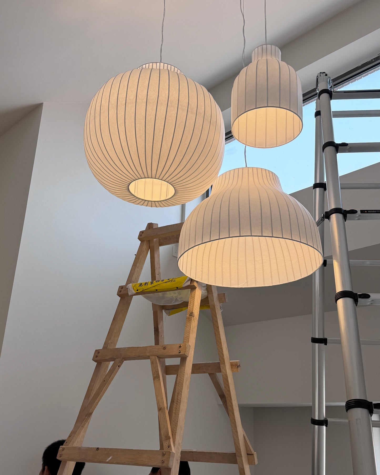 Luna Silk Pendant Light – Japandi Elegance