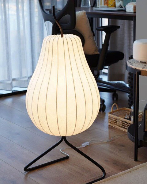Lampadaire Lanterne Poire en Soie