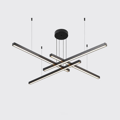 Multi-rod LED chandelier