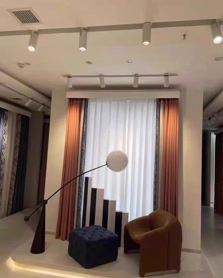 Glass Globe Cantilever Floor Lamp