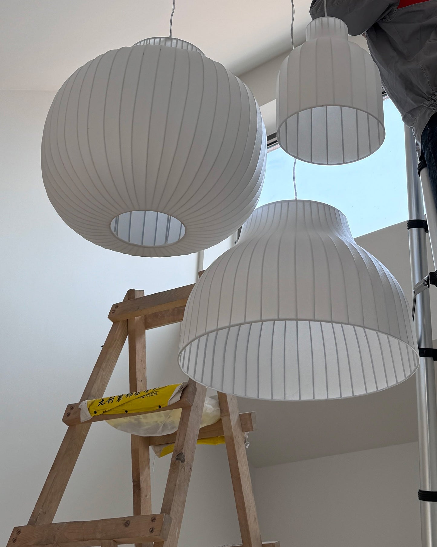 Luna Silk Pendant Light – Japandi Elegance
