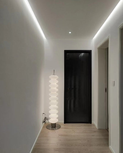 Glass Ball Column Floor Lamp