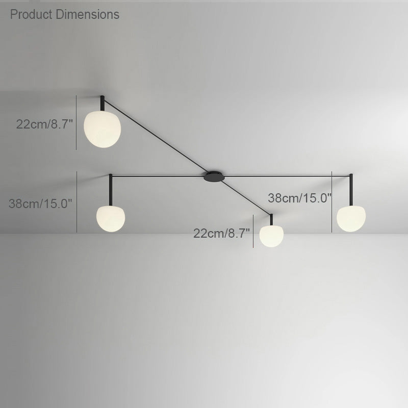 Frosted Glass Globe Ceiling Light
