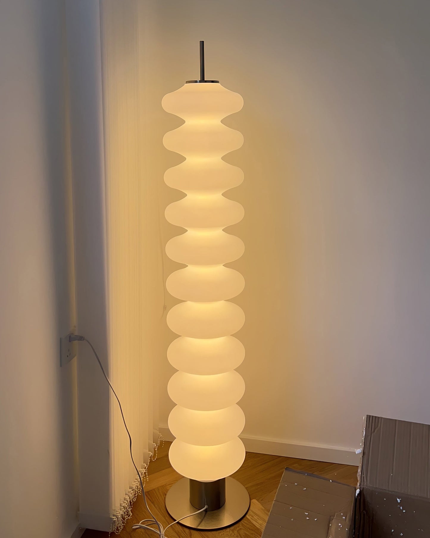 Glass Ball Column Floor Lamp
