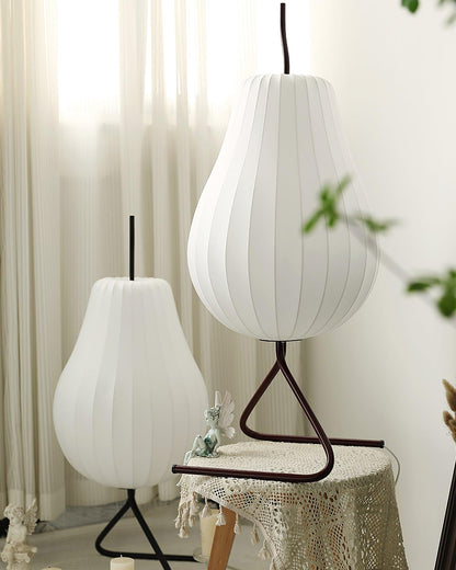 Silk Pear Lantern Floor Lamp