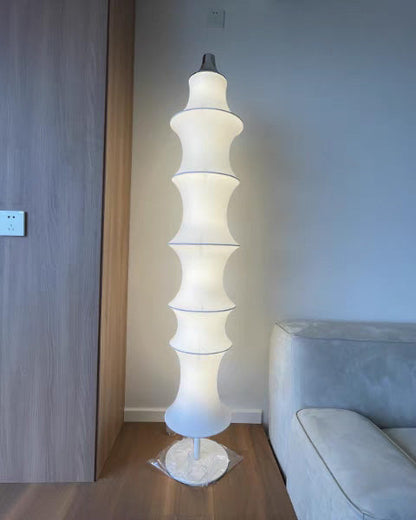 Japandi Silk Column Floor Lamp