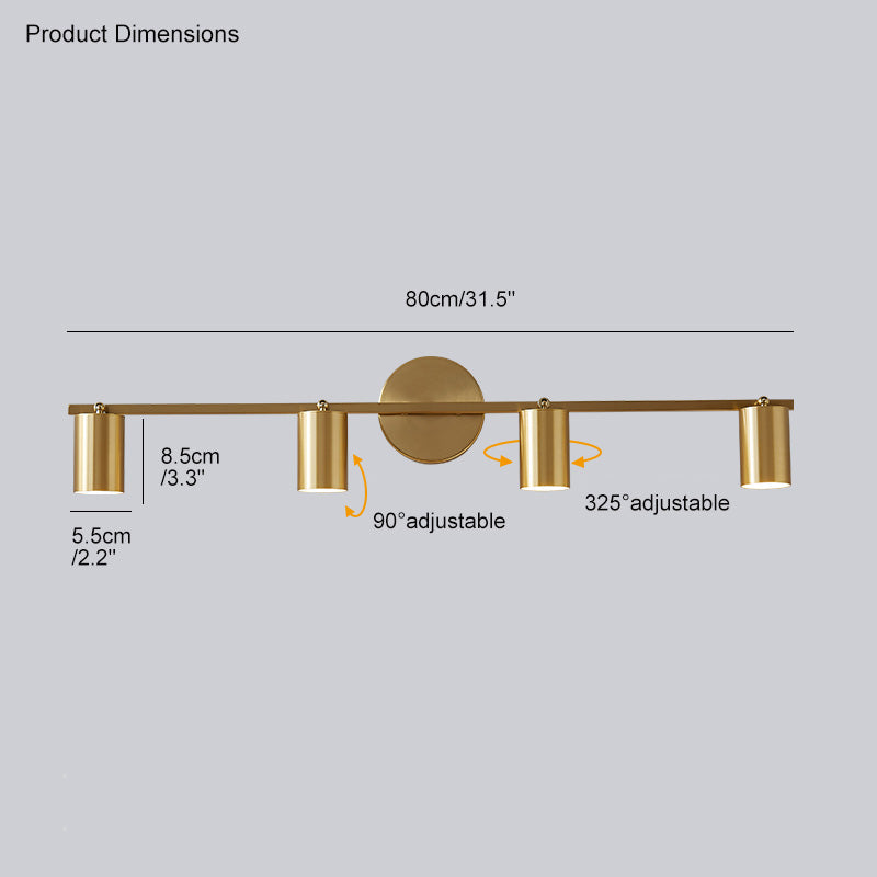 3-Light Bathroom Mirror Wall Light