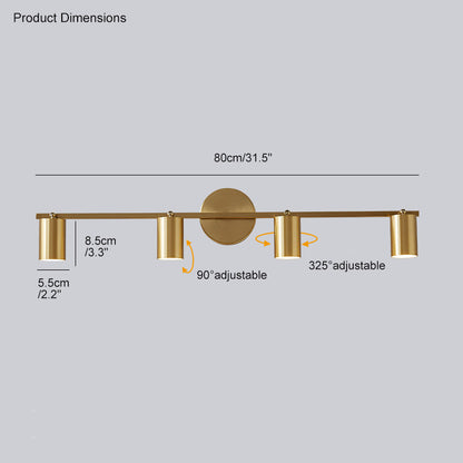 3-Light Bathroom Mirror Wall Light